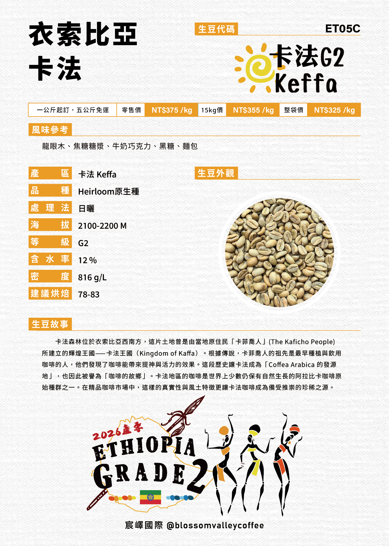 ET05C｜衣索比亞 卡法 G2 日曬