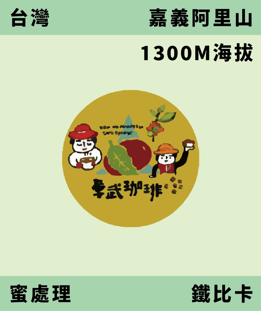 台灣 卓武山 鐵比卡 蜜處理 [預購]