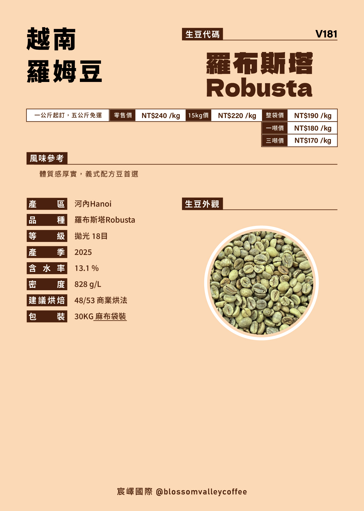 V181｜越南 羅姆豆 麻布袋 [噸價請私]