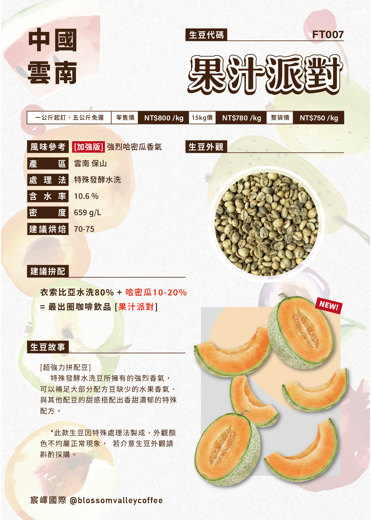 FT007｜雲南 果汁派對 哈密瓜