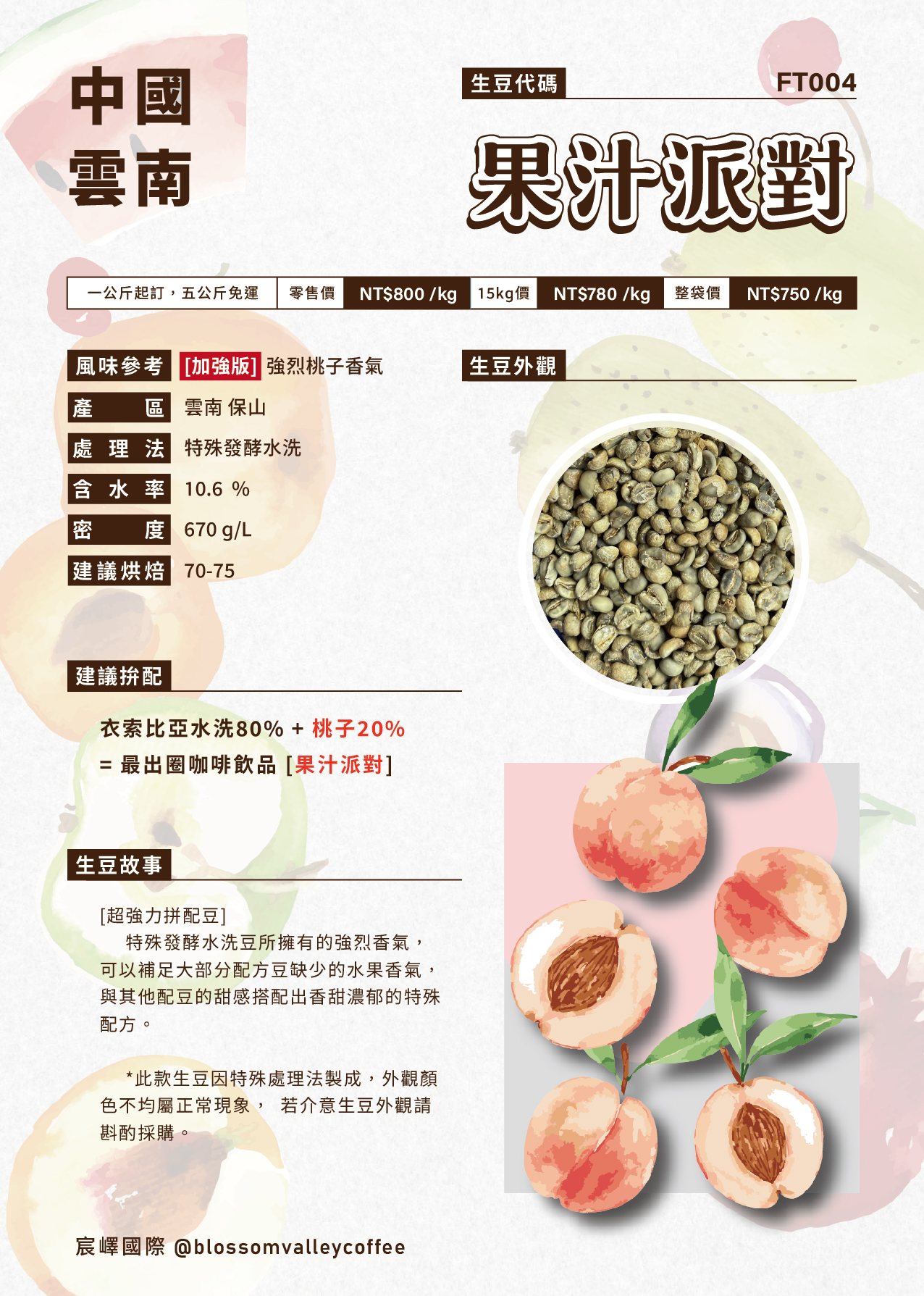 FT004｜雲南 果汁派對 桃子