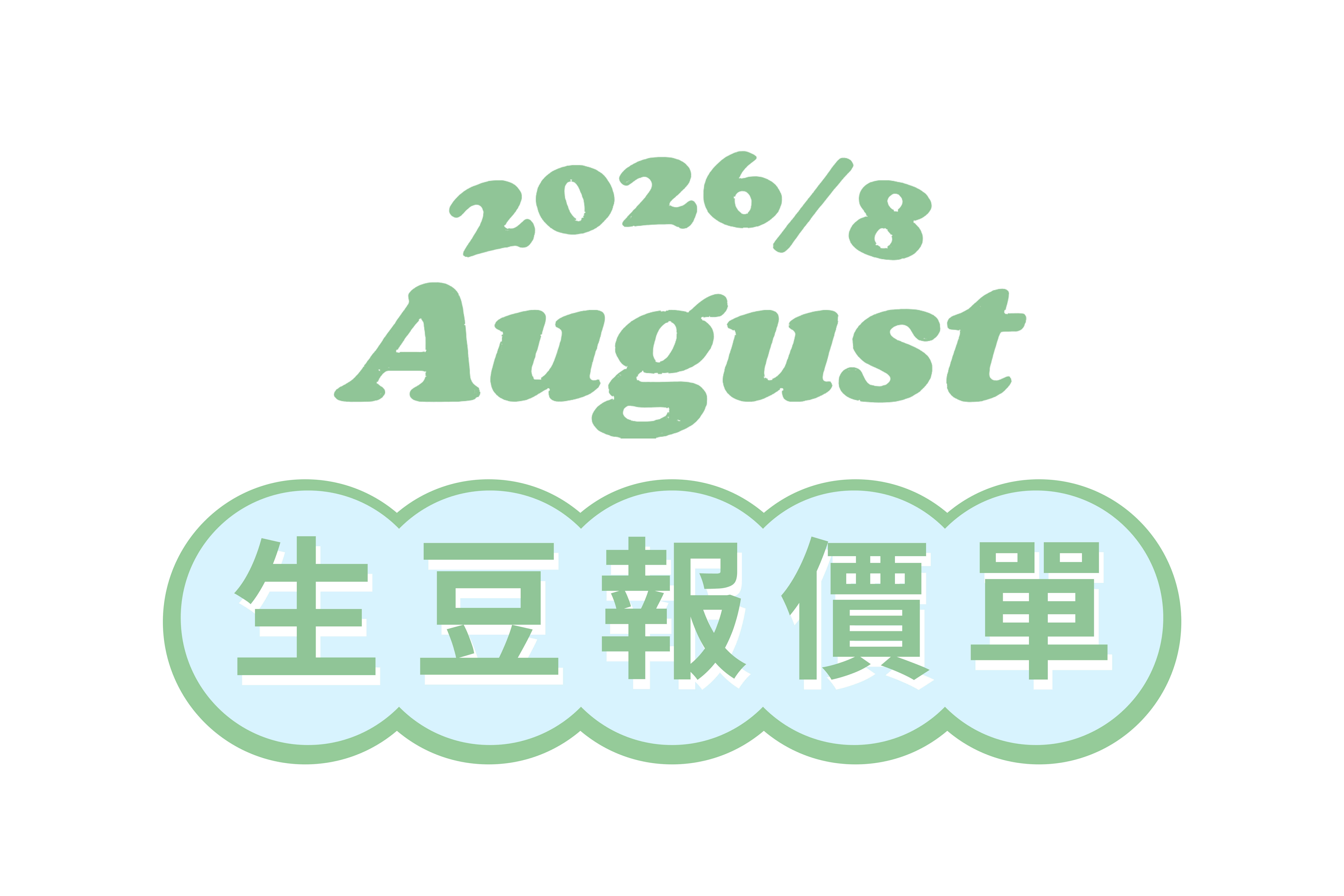 ★ 8月宸嶧生豆報價單總覽 ★